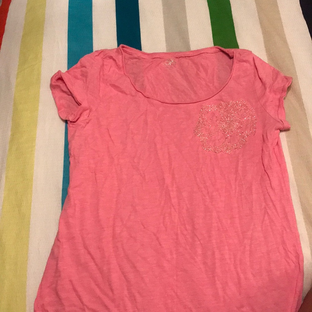 Pink flower loft shirt
